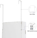 Giantex Wall Door Mounted Mirrored Jewelry Cabinet Jewelry Armoire Storage Organizer with Full Length Mirror Jewelry Cabinets (White)