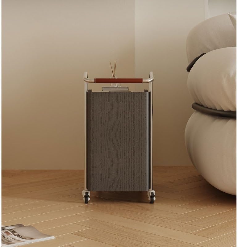 Tiny Side Table Modern Trolley Rack Simple Mobile Side Table Cabinet Home Liv...
