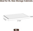 JOYMOOP Foldable Storage Cabinet Top Cover, Fits XL Storage Boxes, Durable, Easy to Install, Dustproof and Waterproof, White