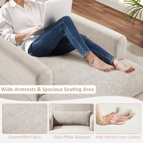 VANOMi Chaise Lounge Accent Chair Indoor with Adjustable Backrest, Oversized ...