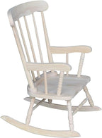 Rosebery Kids Traditional Solid Hardwood Rocking Chair, Natural Finish, 29.5" H x 20.47" W x 21.85" D, Durable Wooden Construction, Ready to Assemble, Perfect for Children's Room Seating