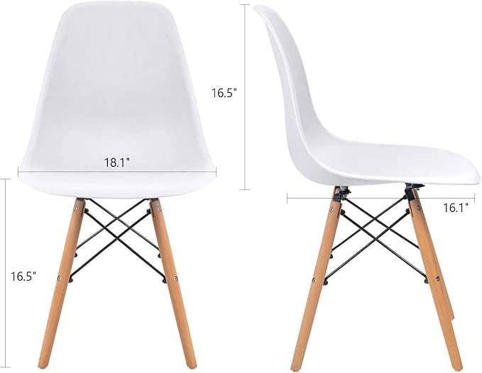 Furmax Modern Style Dining Chair Mid Century Modern DSW Chair, Shell Lounge P...