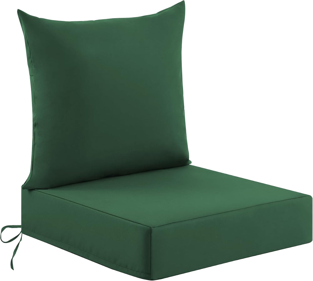 Deep Seat Patio Cushions Set of 1, 24x24x5.75 Inch, Waterproof Outdoor Chair ...