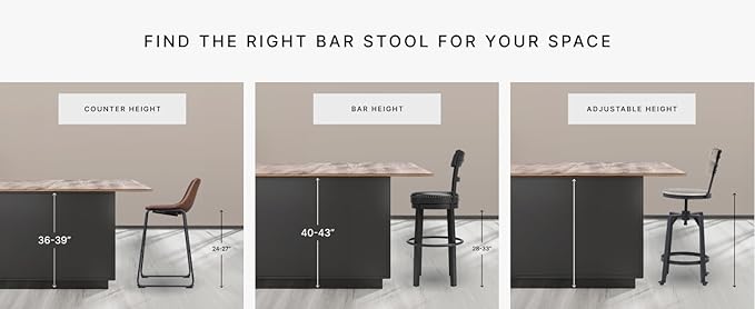 Signature Design by Ashley Caitbrook 30" Farmhouse Bar Height Upholstere...