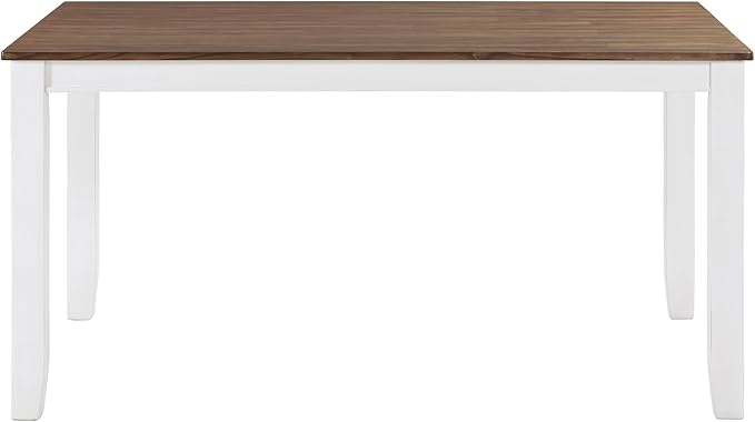 Lexicon Dining Table Set for 6 with Chairs, Wood 7 Piece Farmhouse Dining Room Table and Chairs Set of 6, Cross Back, Easy Assembly Seater for Indoor Home, Dinner, Kitchen, Cherry/White