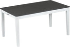 Merax Rustic 7 Piece 78.1inch Extendable Dining Table Set with 18inch Removable Leaf, 6 Upholstered Dining Chairs, 2 Built-in Drawers, Dark Gray+White