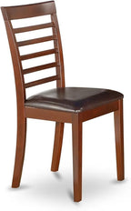 East West Furniture DOML7-MAH-LC 7 Piece Dining Room Table Set Consist of a Rectangle Wooden Table with Butterfly Leaf and 6 Faux Leather Kitchen Dining Chairs, 42x78 Inch, Mahogany