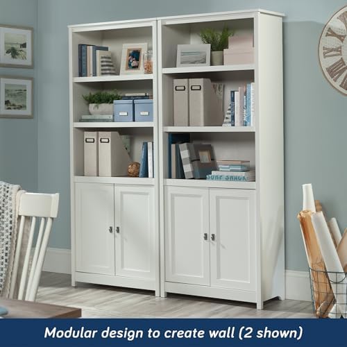 Sauder Cottage Road Book Shelf, Bookshelf with Storage, Library Bookcase with...