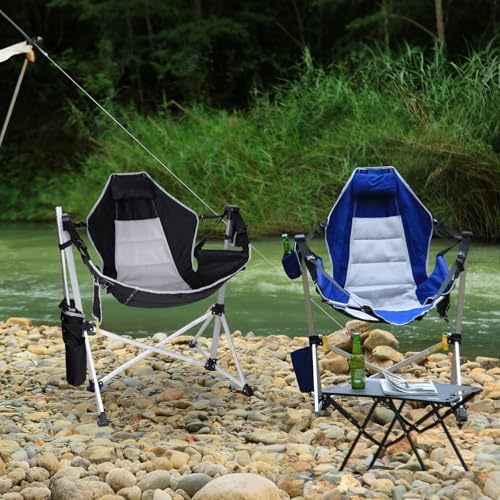 Romswi 2-Pack Aluminum Hammock Chair with Footrest, Oversized Portable Foldin...
