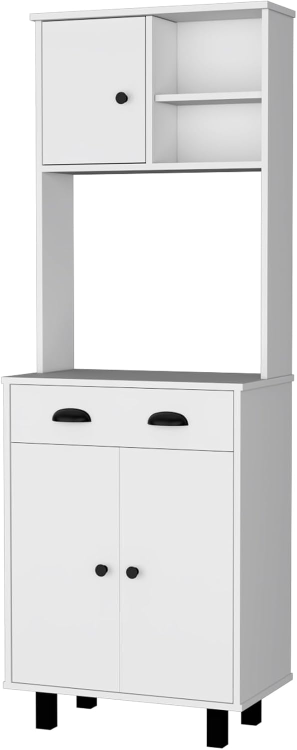 Emily White 1-Drawer Kitchen Pantry