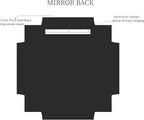 Kelly Miller Gold Framed Mirror for Wall, 26"x26" Gold Square Wall Mirror Vanity Mirror Decorative Mirror Beveled Wall Decor for Bathroom Powder Room Living Room Bedroom Bedside Table Entryway Hallway