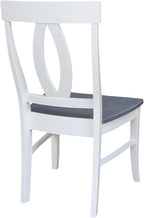 International Concepts Set of Two Cosmo Verona Chairs, White/Heather gray