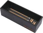 Bamboo Drawer Organizer - Kitchen Utensil Organizer Silverware Tray Cutlery Holder，Office Desk Supplies and Accessories,8.9 * 3 * 2.6inch,Black