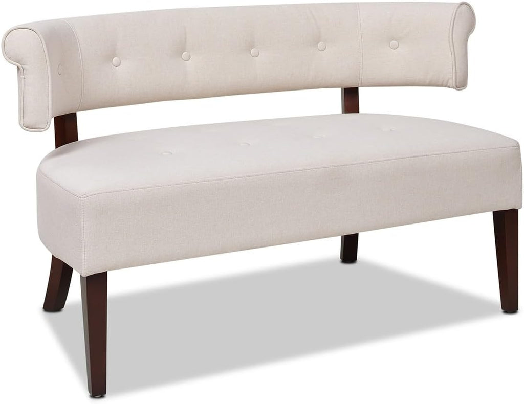 Jennifer Taylor Home Jared Roll Arm Tufted Bench Settee with Back