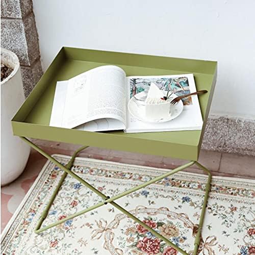 Telephone Table, Grass Green Metal Nightstand/End Table,Square Pallet Sofa Si...