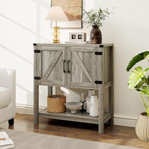 Mufico Console Table with 2-Door Cabinet Coffee Bar Cabinet Sofa Table,Entryw...