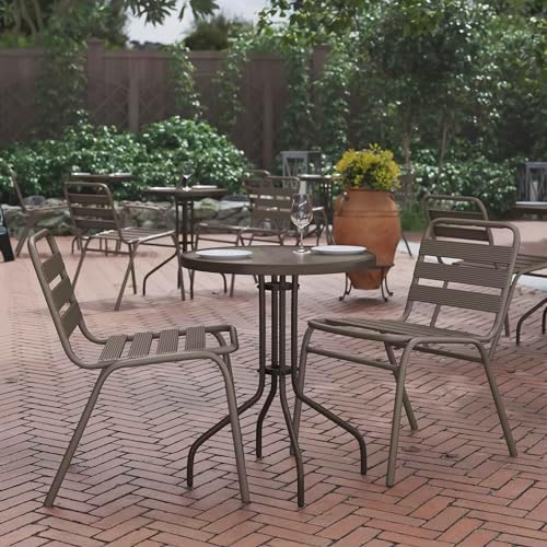 Flash Furniture 23.75 in Round Table, Bronze