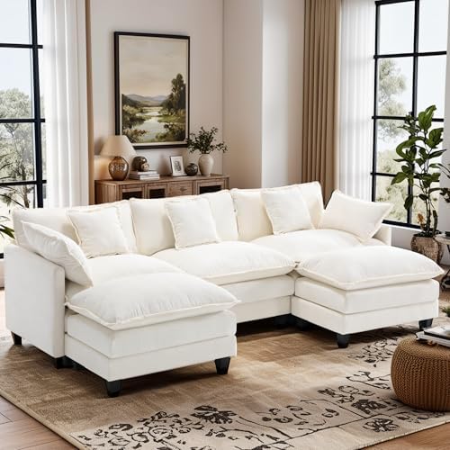 Hanherry Modular Sectional Sofa,Cloud Couch for Living Room,Modern Deep Seat ...