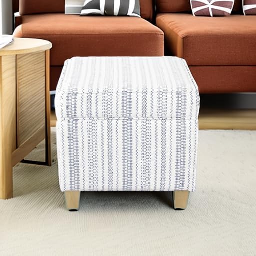 HomePop Home Decor | K7342-F2359 |Classic Square Storage Ottoman with Lift Of...