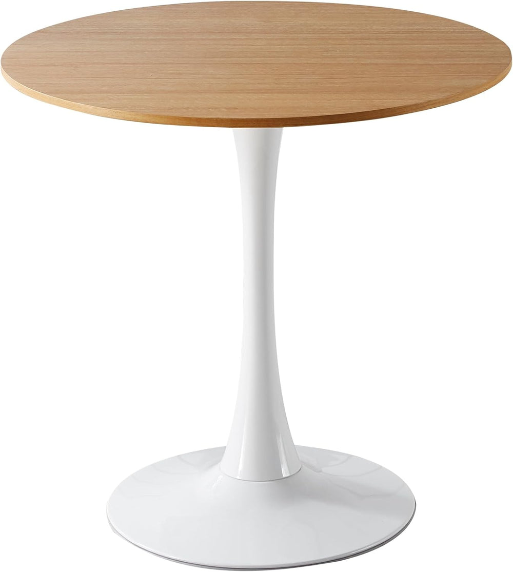 31.5 Inch Round Dining Table,Mid-Century Tulip Table with Metal Pedestal Base...