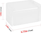 2 Pack Toothbrush Holder Wall Mounted with Cover for Bathroom, 2 Slots Toothbrush Storage Organizer for Shower, Self Adhesive Toothbrush Hanger Rack for Dorm, Cabinet (White)
