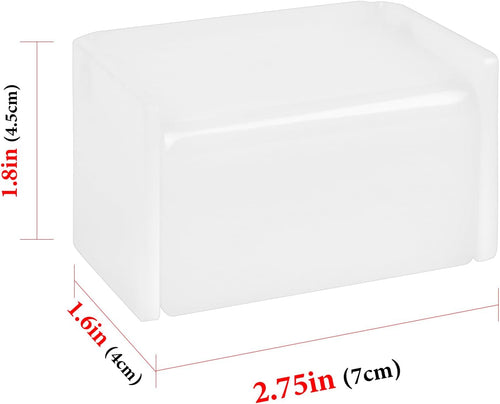 2 Pack Toothbrush Holder Wall Mounted with Cover for Bathroom, 2 Slots Toothbrush Storage Organizer for Shower, Self Adhesive Toothbrush Hanger Rack for Dorm, Cabinet (White)