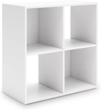 Signature Design by Ashley Onita Contemporary 4 Cube Organizer for Storage, Fits 10.5" by 10.5" by 11" H Storage Bins, Wood, 23.82" Tall, White Finish