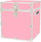 Rhino Classic Cube Trunk, College Dorm Footlocker & Home Storage End Table | 18"L x 18"W x 20"H, 1500+ lb Capacity, Baltic Birch Plywood, Nickel Plated Steel, Durable, Office Storage, Dorm Room