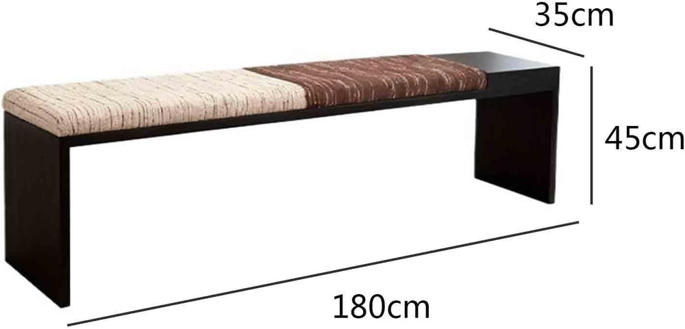 Modern Fabric Bench for Office Area Casual Dressing Room Bedroom Wooden Bed e...