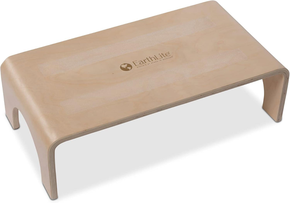 EARTHLITE Wooden Step Stool - Beautiful Finish, Large Surface, Strong & S...
