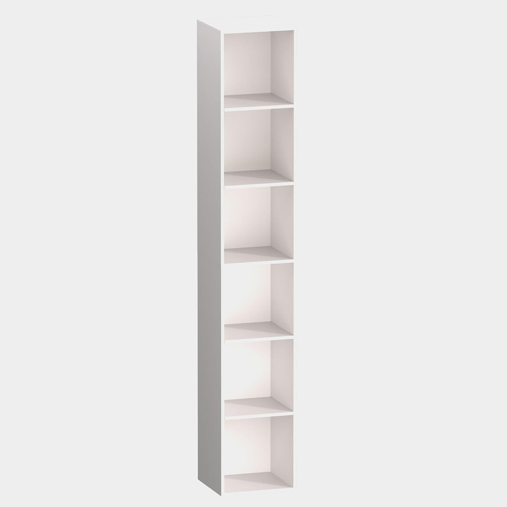 6 Cube Storage Organizer, 6 Tier Vertical Cube Bookcase Freestanding Storage Display Organizer for Home Office, Six Cubes Open Shelf Bookshelf (White, 6 Cube)
