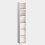 6 Cube Storage Organizer, 6 Tier Vertical Cube Bookcase Freestanding Storage Display Organizer for Home Office, Six Cubes Open Shelf Bookshelf (White, 6 Cube)