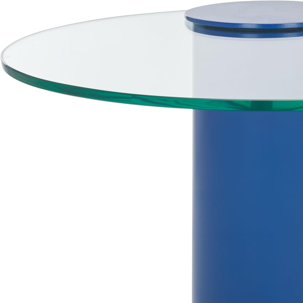 SAFAVIEH Couture Collection - Richardson Blue Metal Accent Table, Sculptural ...