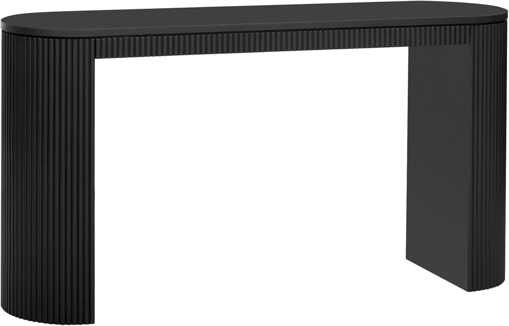 Curved Console Table with Unique Vertical Stripe,Suitable for Living Room,Stu...