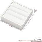 White PU Leather 3-Slots Jewelry Ring Display Tray Showcase Small Jewelry Display Organizer Tray for Rings(S)