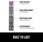 GORILLA GRIP Over the Door Shoe Organizer, 12 Large Breathable Mesh Pockets, Space Saving Hanging Storage Holder, 2 Hook Closet Rack Hanger, Hangs on Closets for Shoes, Accessories, 64H x 9.5W Gray