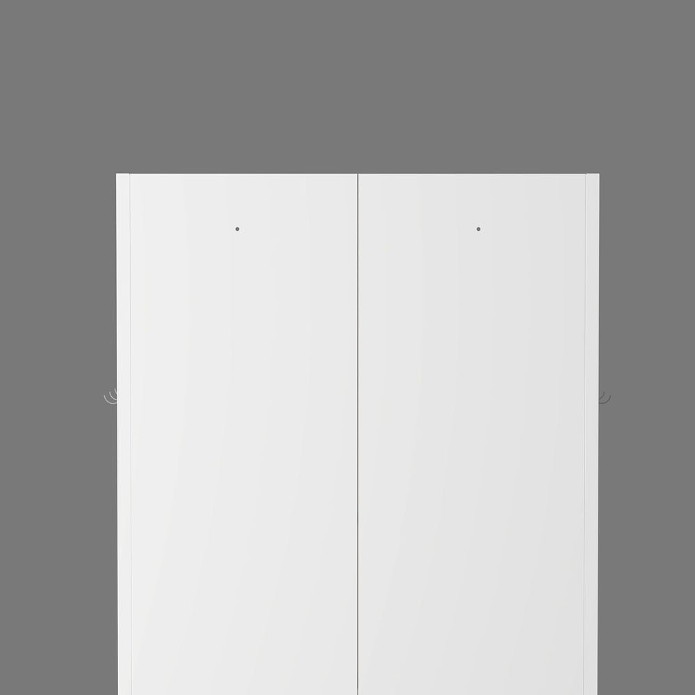 Metal Kitchen Pantry Cabinet - 72" Tall Sideboard Storage Case with Glas...