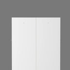 Metal Kitchen Pantry Cabinet - 72" Tall Sideboard Storage Case with Glass Doors & Adjustable Shelves, White Cupboard Storage Hutch Cabinet Coffee Bar Cabinet