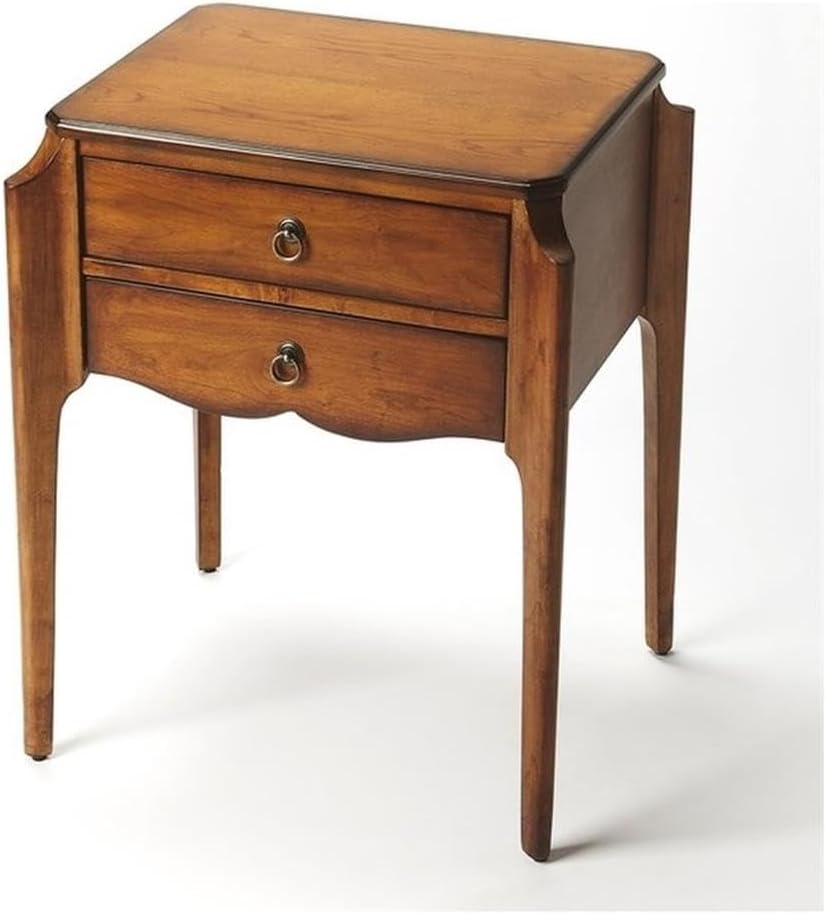 Beaumont Lane Modern Transitional Wood End Table, Olive Ash Brown Finish, 22 ...