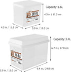 2pcs Transparent Bread Storage Box with Lid Countertop Bread Bin for Kitchen and Cheese Holder Smooth Rounded Edges Food Storage Organizer