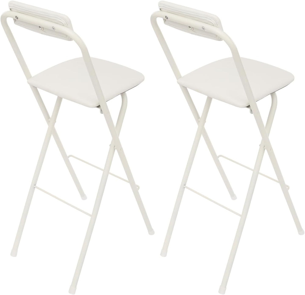 Set of 2 Foldable Bar Stools 29.5 Inch Height - Modern Folding Counter Height...