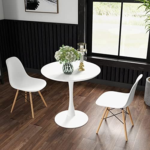 GIANTEX Round Dining Table Set for 2, 32" Kitchen Table and Chairs with ...