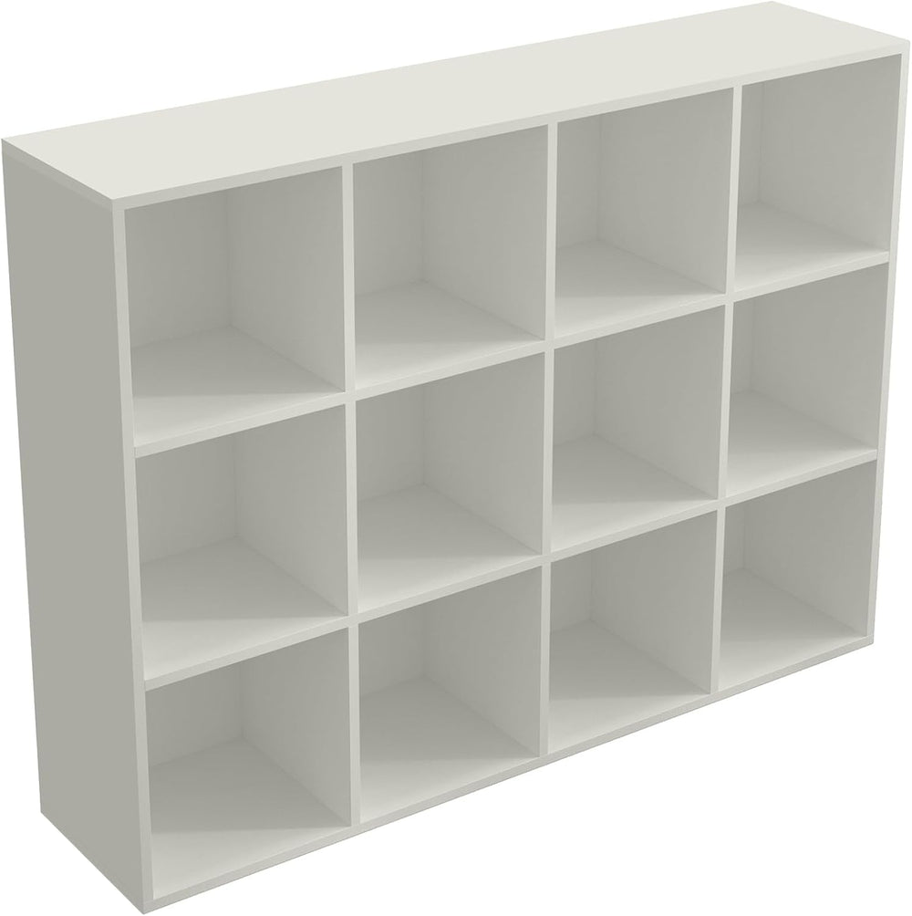 OSCHF 12-Cube Storage Shelf Bookcase, Warm White