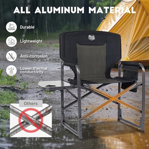TIMBER RIDGE Aluminum Oversized Camping Chair, Lightweight Portable Directors...