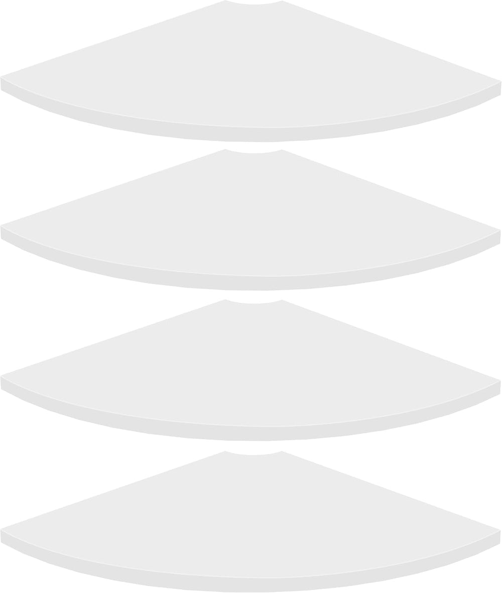 Homode Corner Floating Shelves, Set of 4 Round Corner Shelf Wall Mount with C...