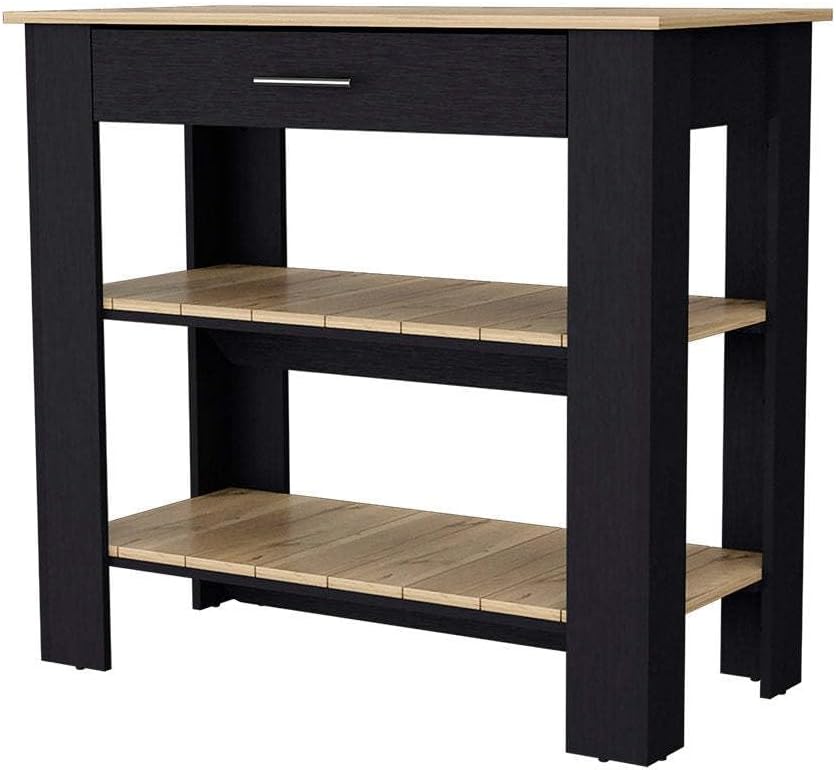 40 Inch Kitchen Island with Two Shelves and One Drawer | Includes two open sh...