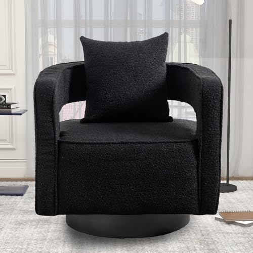 Swivel Accent Chair, Modern Swivel Barrel Chair for Living Room, 360 Degree C...