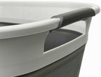 SAMMART 40L (10.5 Gallon) Collapsible Plastic Laundry Basket - Foldable Pop Up Storage Container/Organizer - Portable Laundry Hamper - Space Saving (1, Grey)