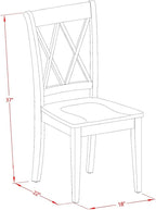 East West Furniture SHCL5-LWH-W 5 Piece Dining Table Set for 4 Includes a Round Kitchen Table with Pedestal and 4 Kitchen Dining Chairs, 42x42 Inch, Linen White