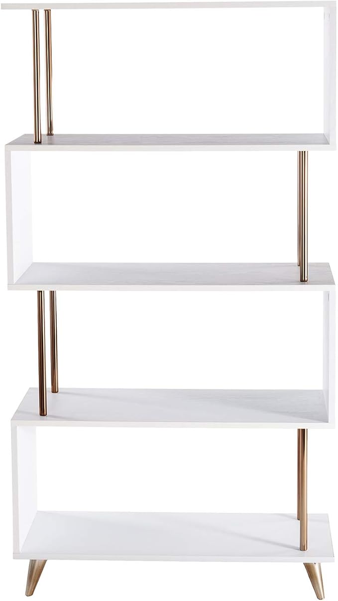 SEI Furniture Beckerman Bookcase, Gold (AMZ9753ZH)